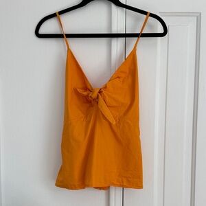 Banana Republic Vibrant Orange Tie-Front Camisole